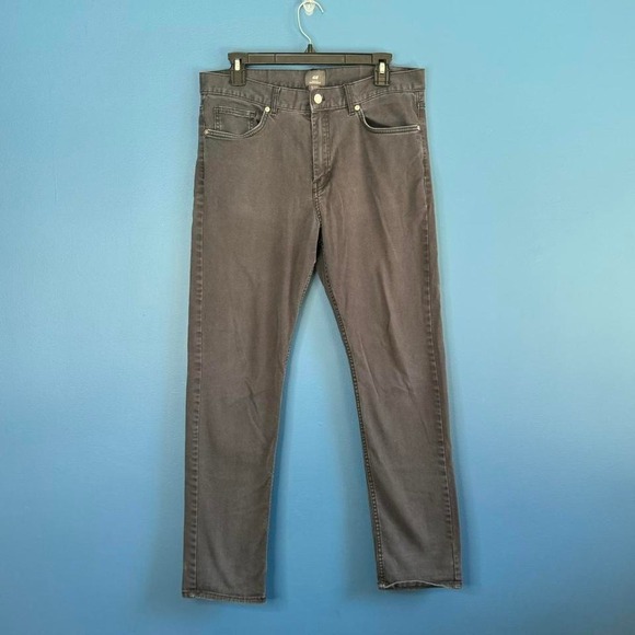 H&M Slim Fit‎ Gray Jeans Men's Size 33/32 Black Faded Pants Bottoms Punk Emo - Picture 1 of 8